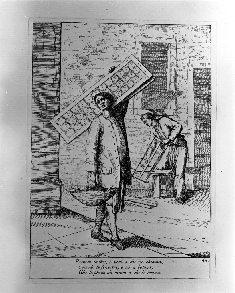 Gaetano Zompini - 110, finestraio, Gallerie dell'Accademia, Venezia, attribuito